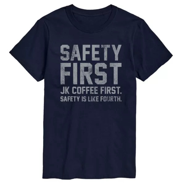 

Мужская футболка с надписью «Safety First JK» Licensed Character, синий