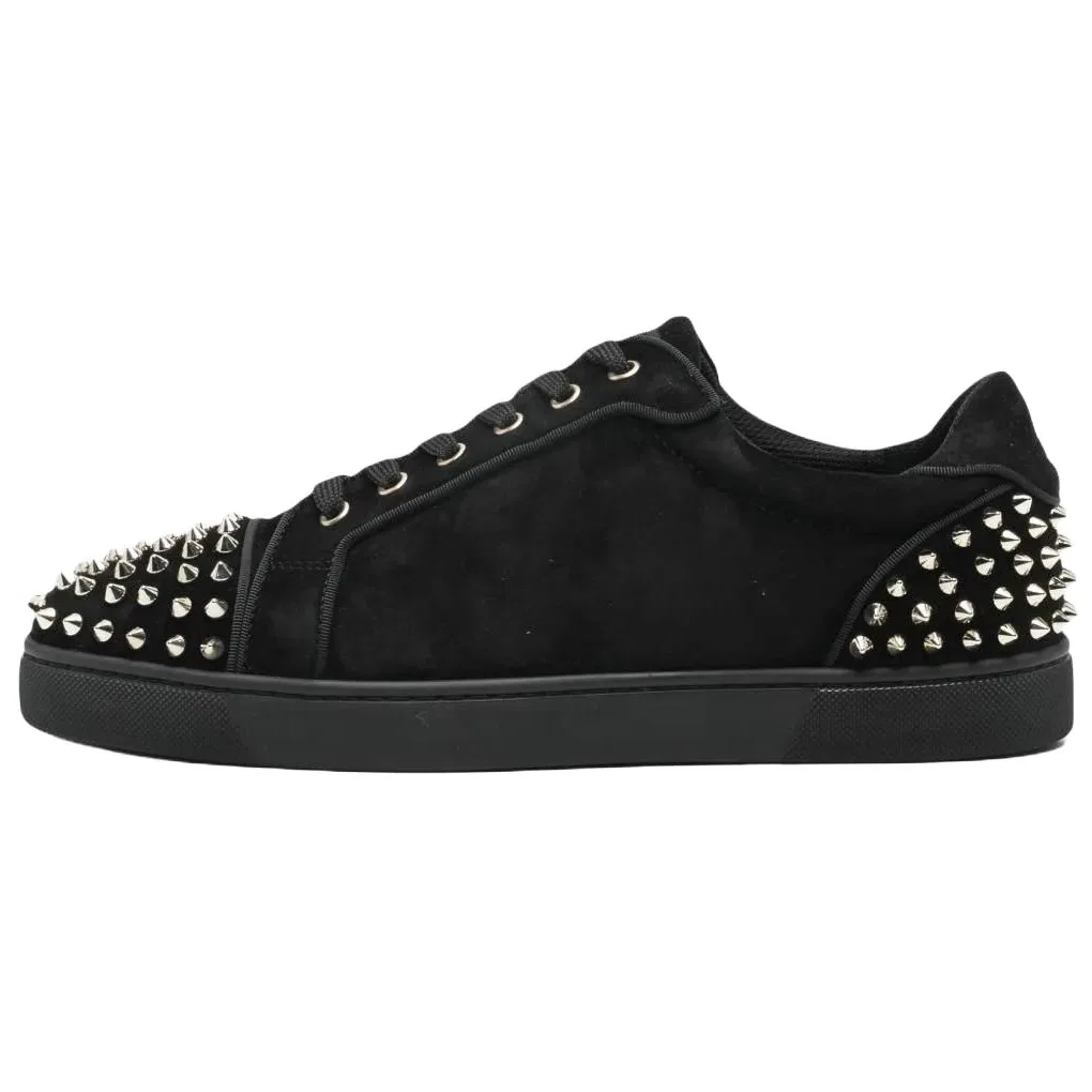 Кроссовки для скейтбординга замшевые Christian Louboutin Original Shoe Box Included черные