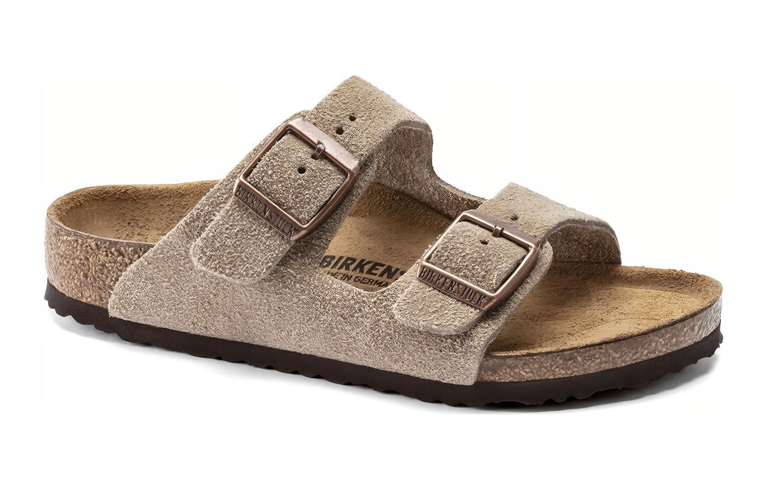 Детские кожаные сандалии Arizona Birkenstock, коричневый — фото 2
