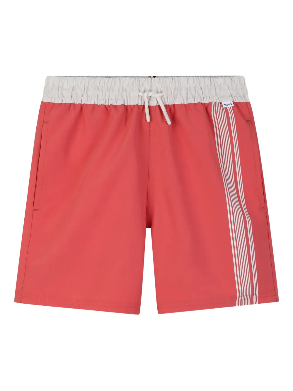 

Плавки-шорты с лампасами Boss Kidswear, красный