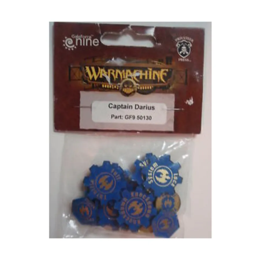 

Капитан Дариус, Warmachine - Warcaster Token Sets - Cygnar (Gale Force Nine)