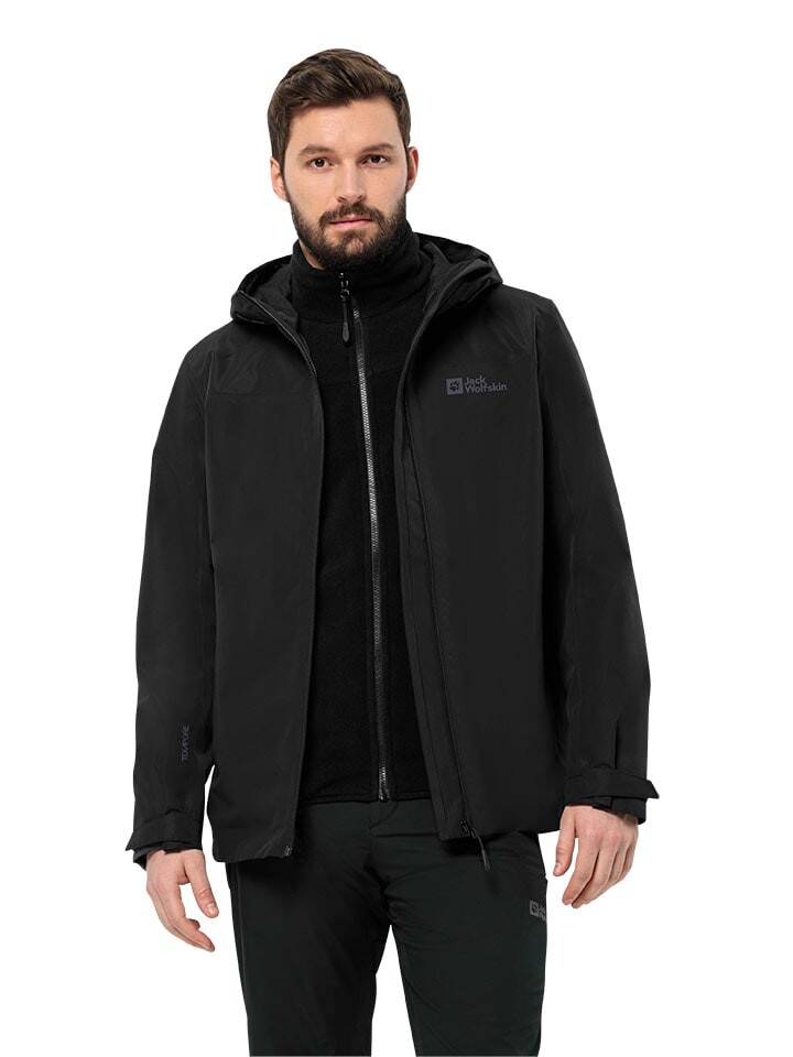 

Дождевик Jack Wolfskin 3in1-Funktionsjacke Taubenberg, черный