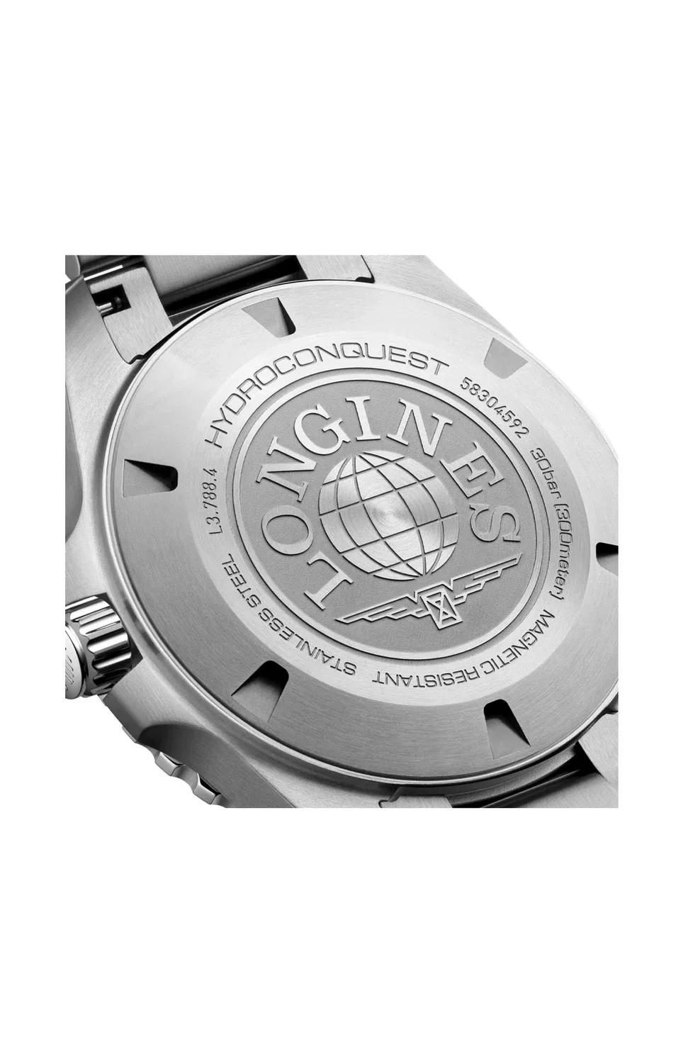 Гидроконквест 42 мм - L3.788.4.06.6 LONGINES, зеленый — фото 4