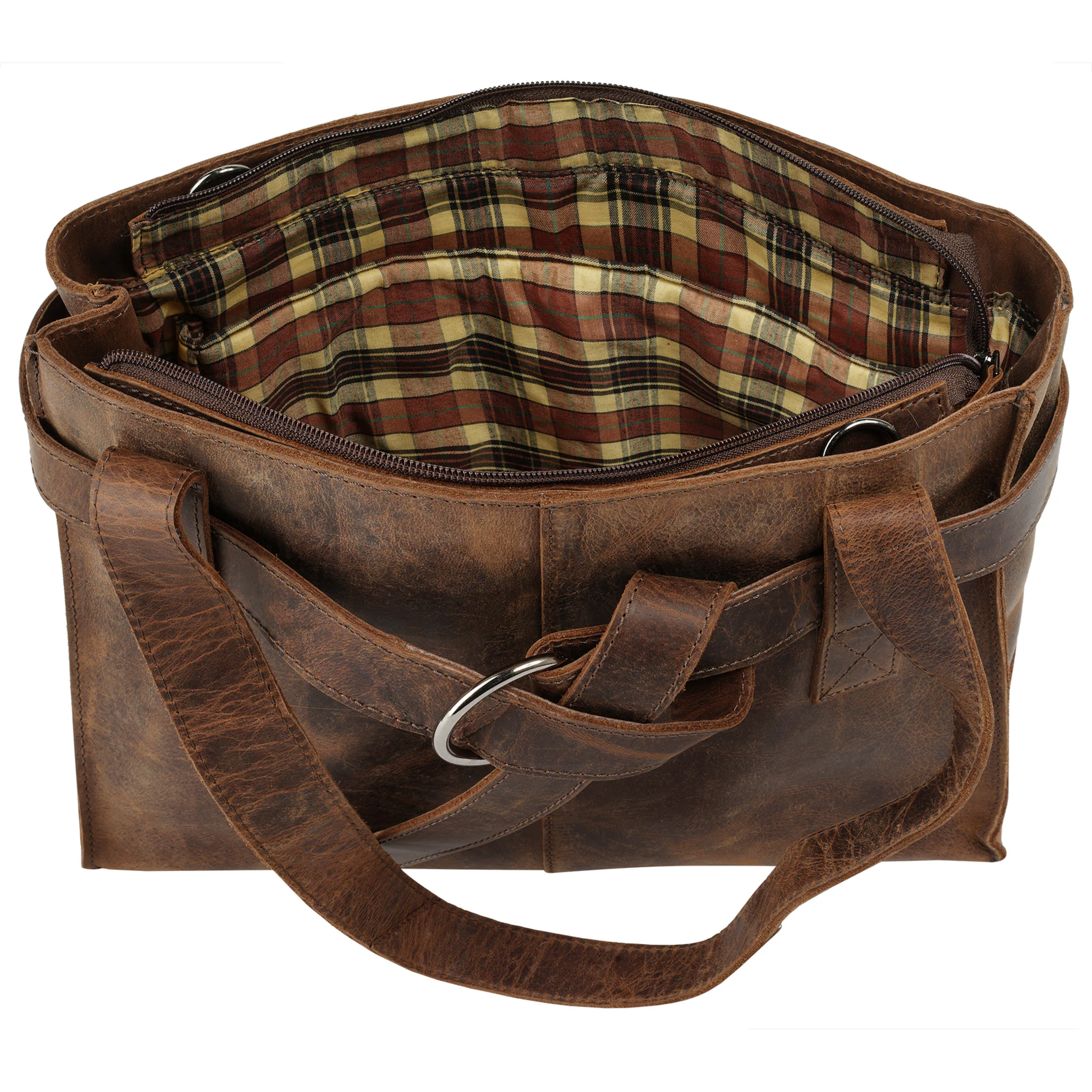 

Сумка-шопер из натуральной кожи Bagan, коричневый