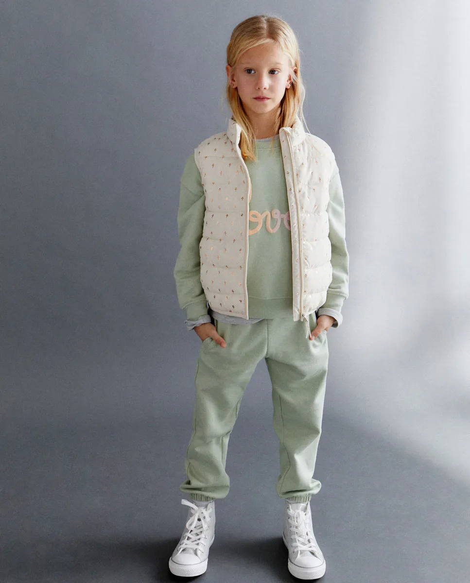 

Базовый жилет для девочки с сумкой Kids El Corte Inglés, белый
