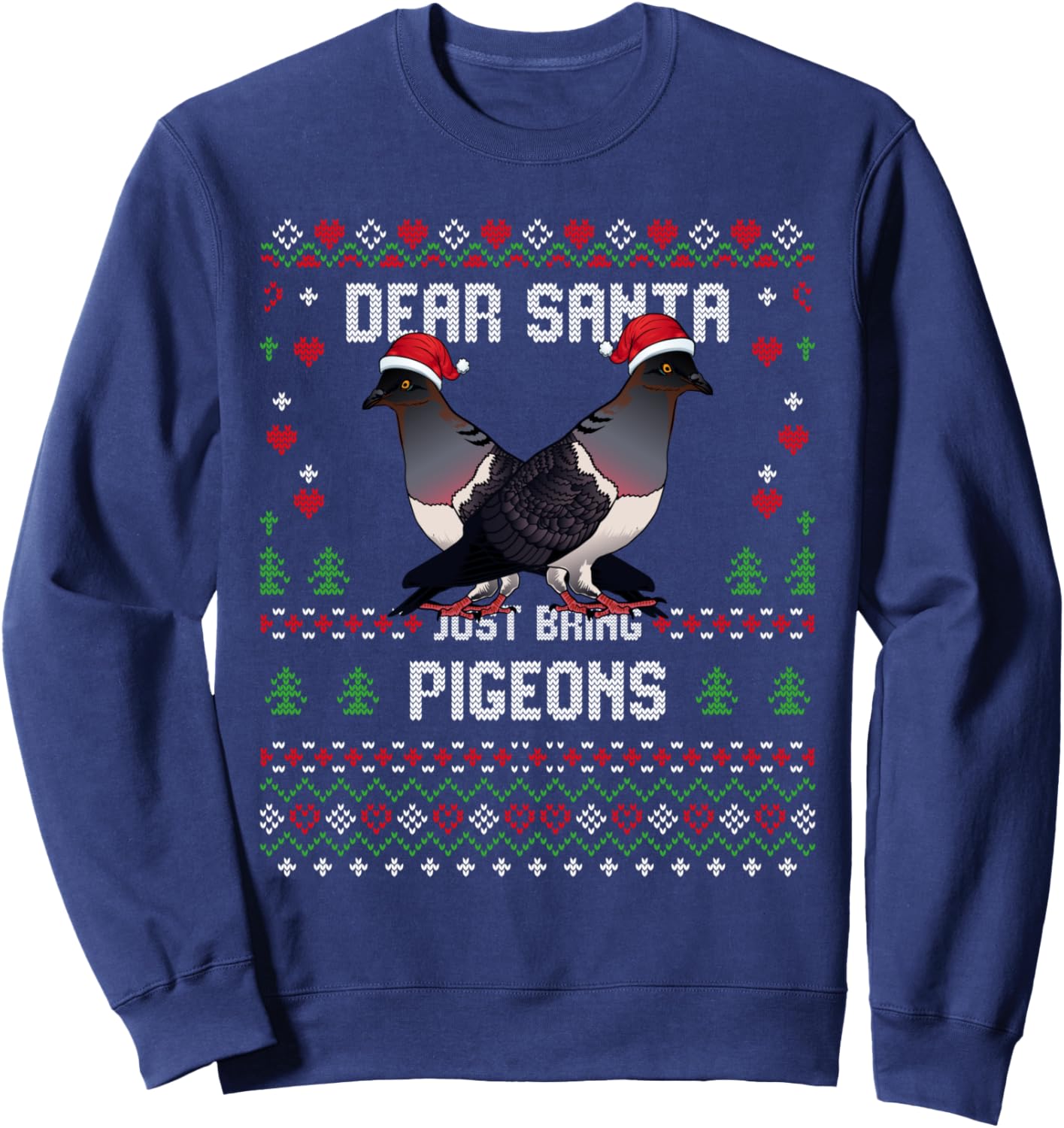 

Свитер-толстовка Just Bring Pigeons Christmas Dove Owner в стиле уродливый рождественский голубь, синий Funny Pigeon Racer Gifts