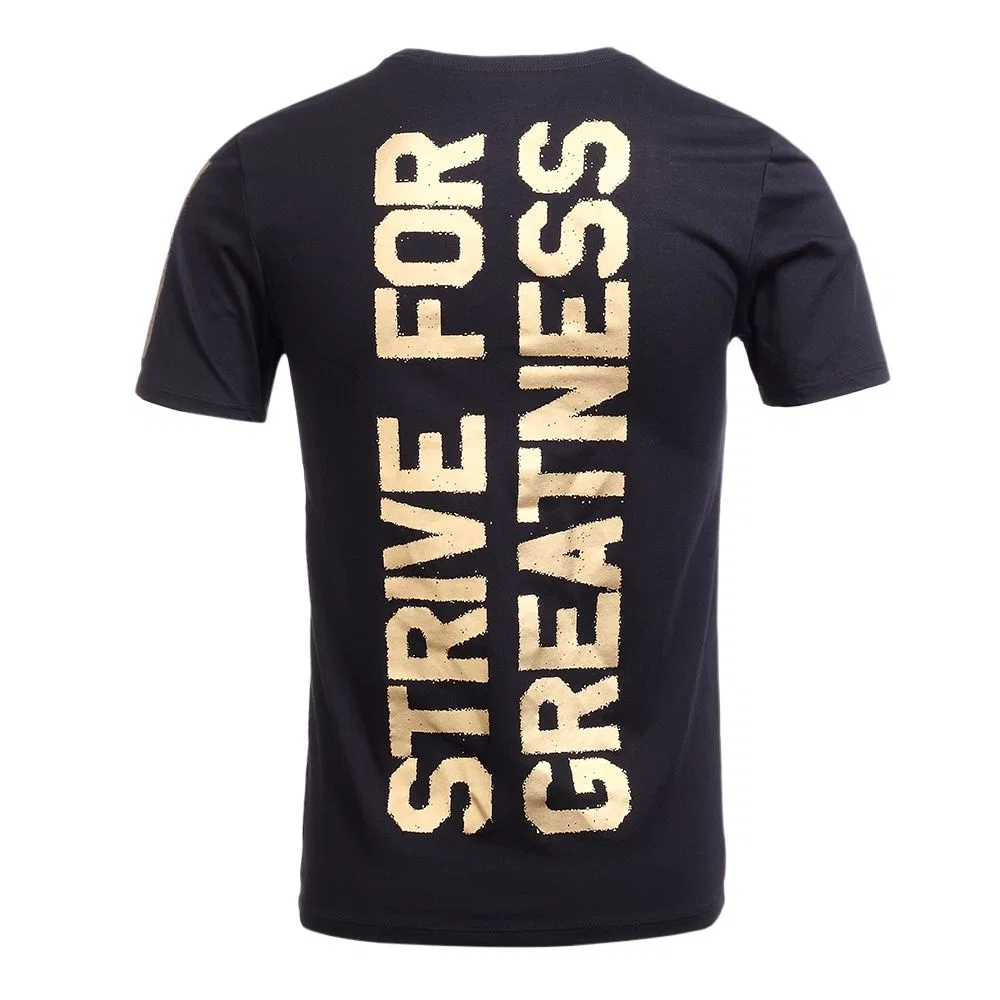 Футболка Quick Dry мужская, цвет black/gold, круглый вырез Nike, Black Gold — фото 3