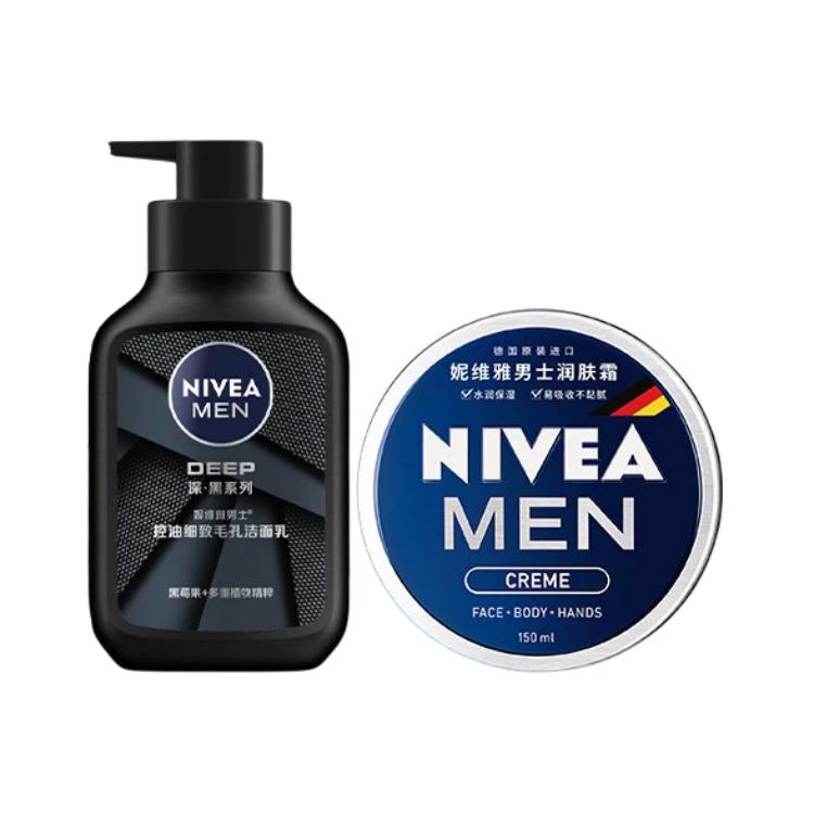 

Набор для ухода за кожей с контролем жирности и тонкой текстурой очищающий и подтягивающий крем-гель 150г+увлажняющий крем 150мл NIVEA