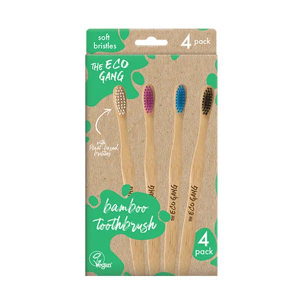 

Бамбуковые зубные щетки Pack Cepillo Diente Bambu Adult Suave The Eco Gang, 4 UD