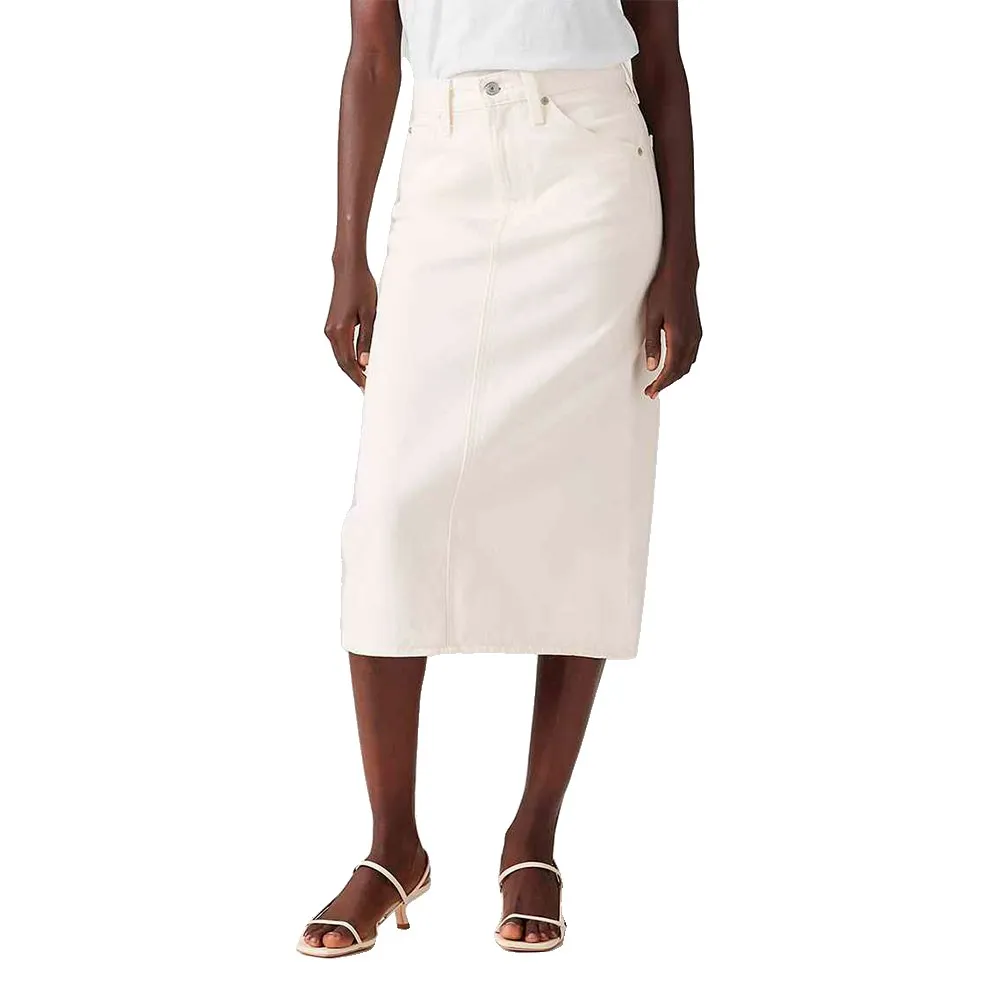 

Юбка Levi's Hr Back Slit denim skirt, бежевый