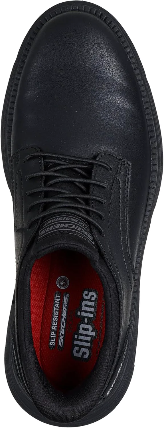 Мужские рабочие кроссовки Skechers Garza Sr Bunge без шнурков, черный — фото 2