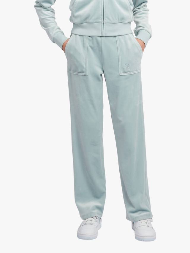 

Детские спортивные брюки с пайетками и широкими штанинами Juicy Couture, Gray Mist