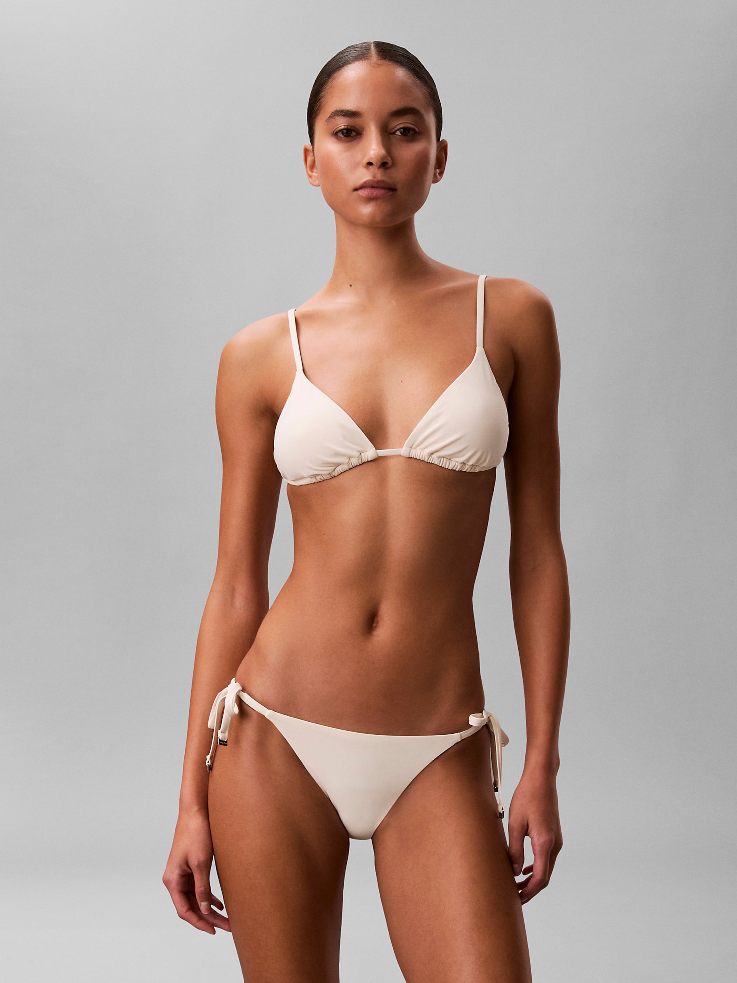 Calvin Klein Swimwear Топ бикини Triangle 'Essentials' в цвете экрю — фото 2
