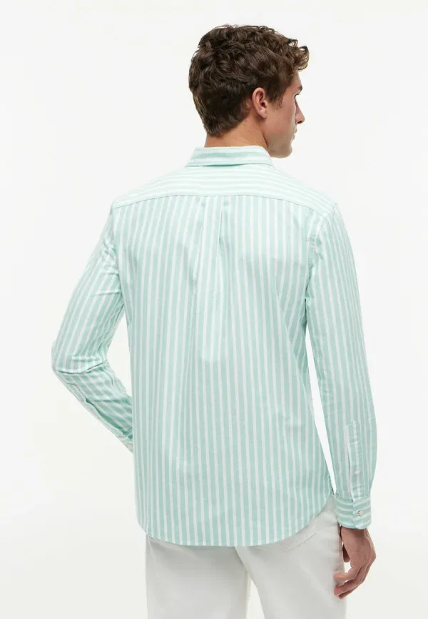 Рубашка Tommy Hilfiger Heritage Oxford Seasonal STP Seasonal Pattern, цвет нефритово-зеленый в полоску — фото 3
