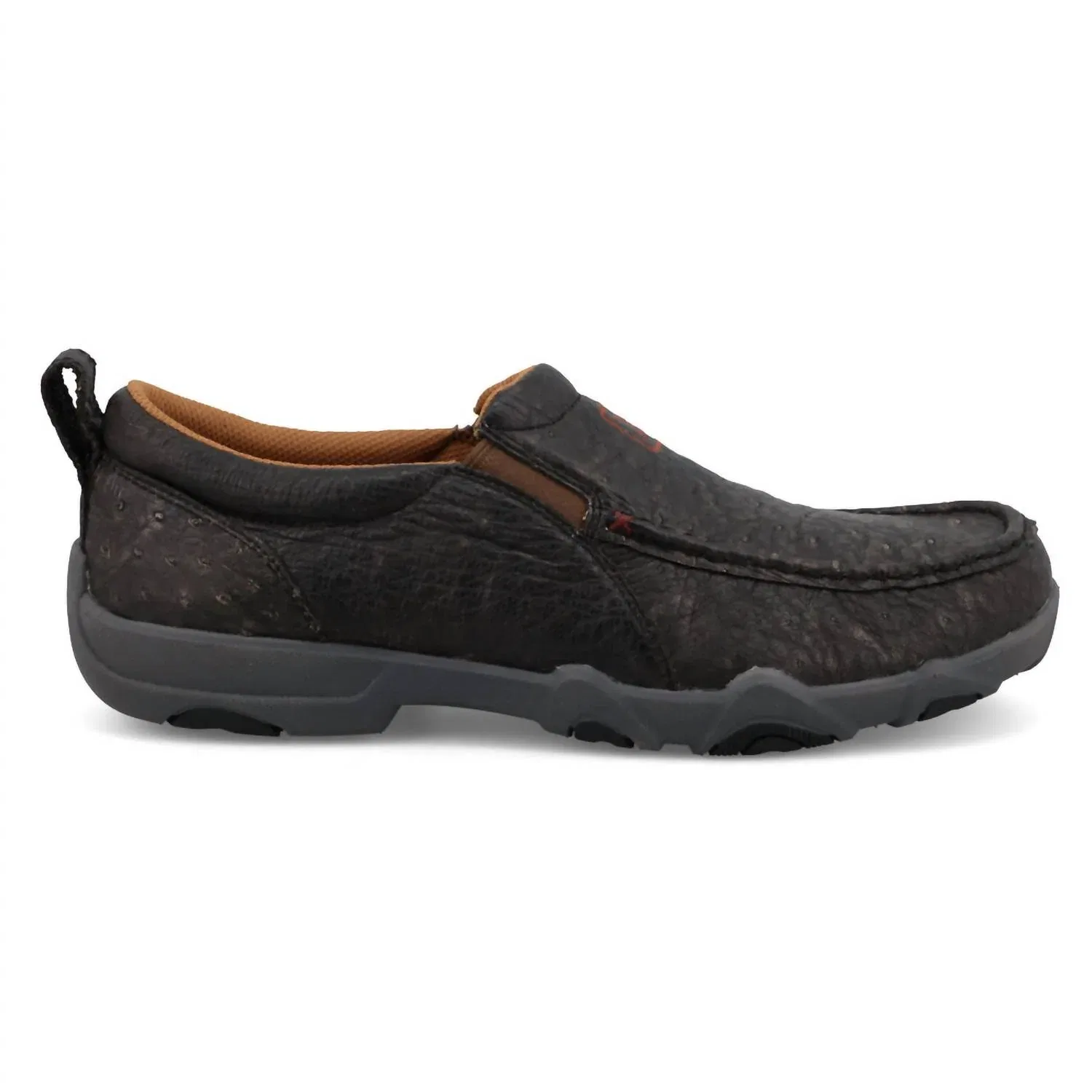 TWISTED X Мужские мокасины-слипоны Ultralite X Driving Moc Shoes цвета «железно-серый страус»