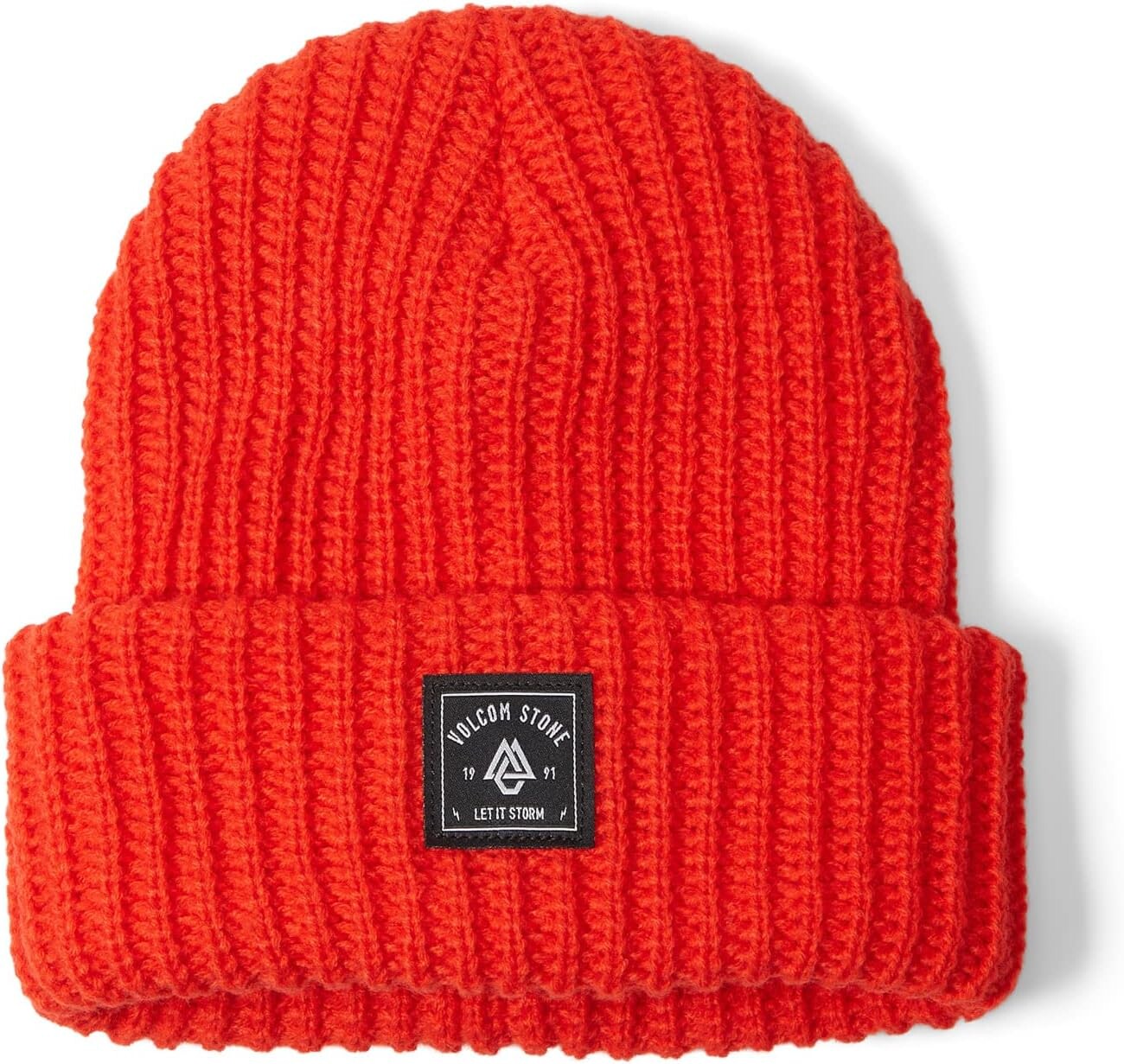 

Толстая вязаная шапка Volcom Snow, цвет Orange Shock