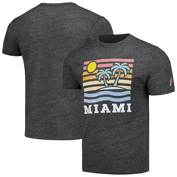 

Мужская футболка Miami Hurricanes Hyper Local Victory Falls Tri-Blend в цвете heather charcoal League Collegiate Wear