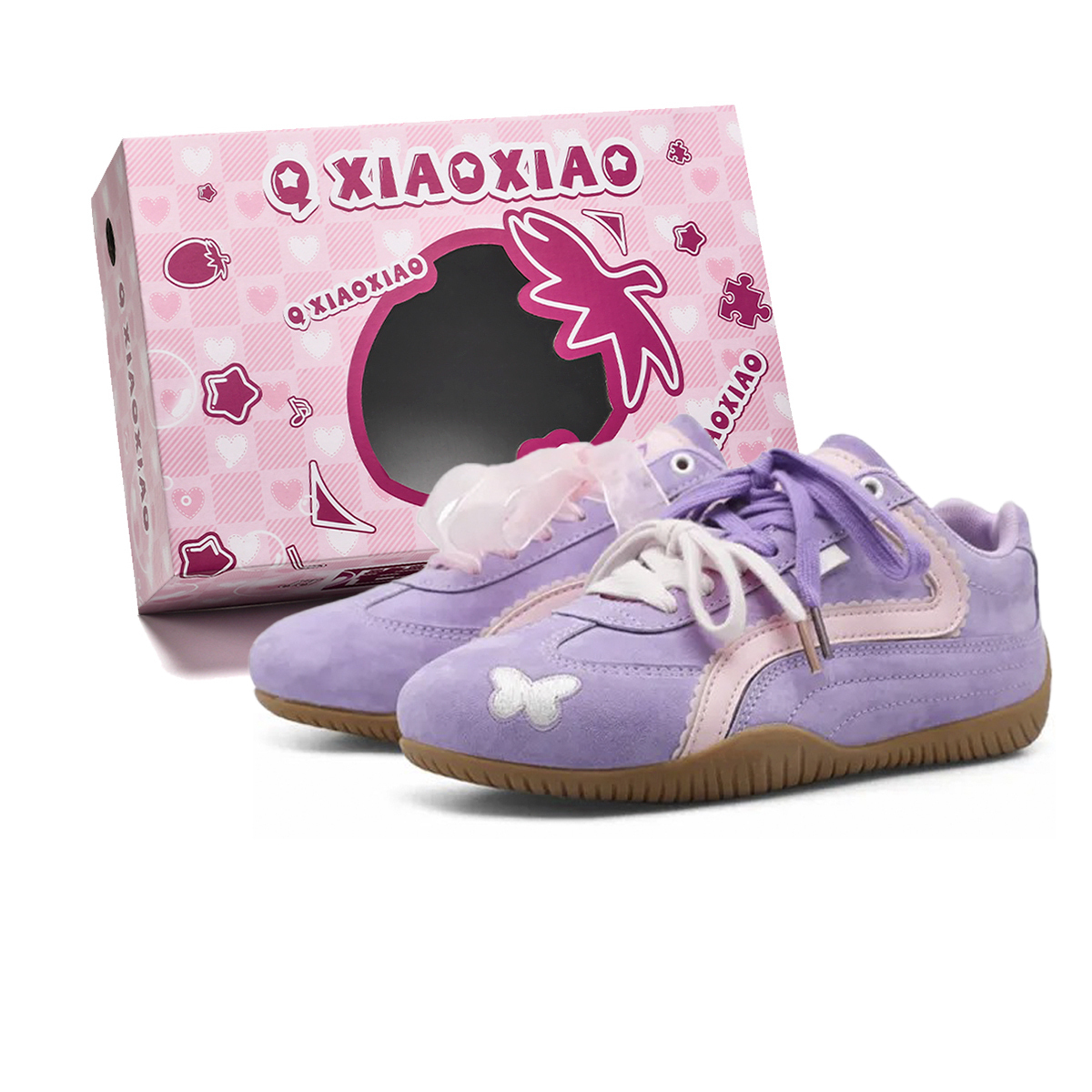 

Circle small Амортизирующие дышащие сбалансированные легкие низкие кеды унисекс Purple Butterfly, цвет Purple Butterfly