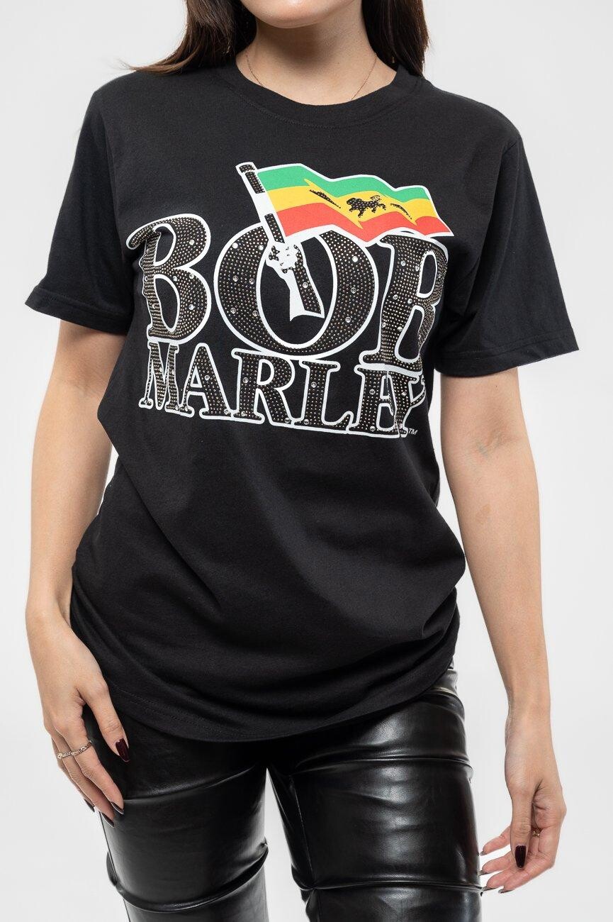 

Футболка с флагом Diamante Bob Marley, черный