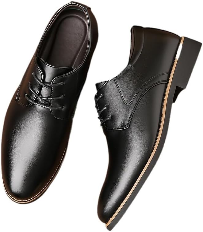 

Мужские кожаные туфли на шнуровке Santimon, классические формальные оксфорды, черный