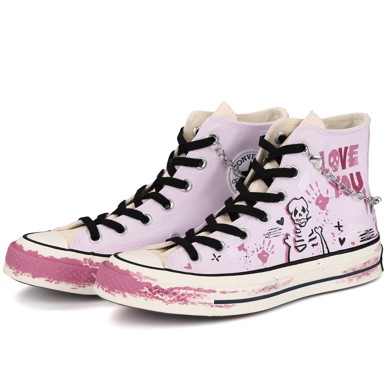 

1970-е годы Холщовые кеды унисекс с высоким берцем Converse, розовый