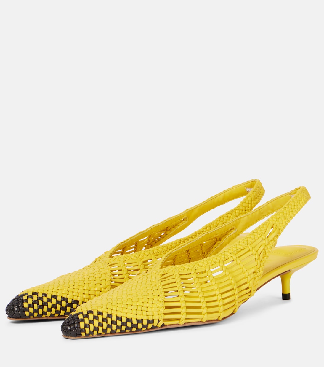 Туфли-лодочки Cubisto Banane 35 из кожи с открытой пяткой Jacquemus, желтый — фото 4