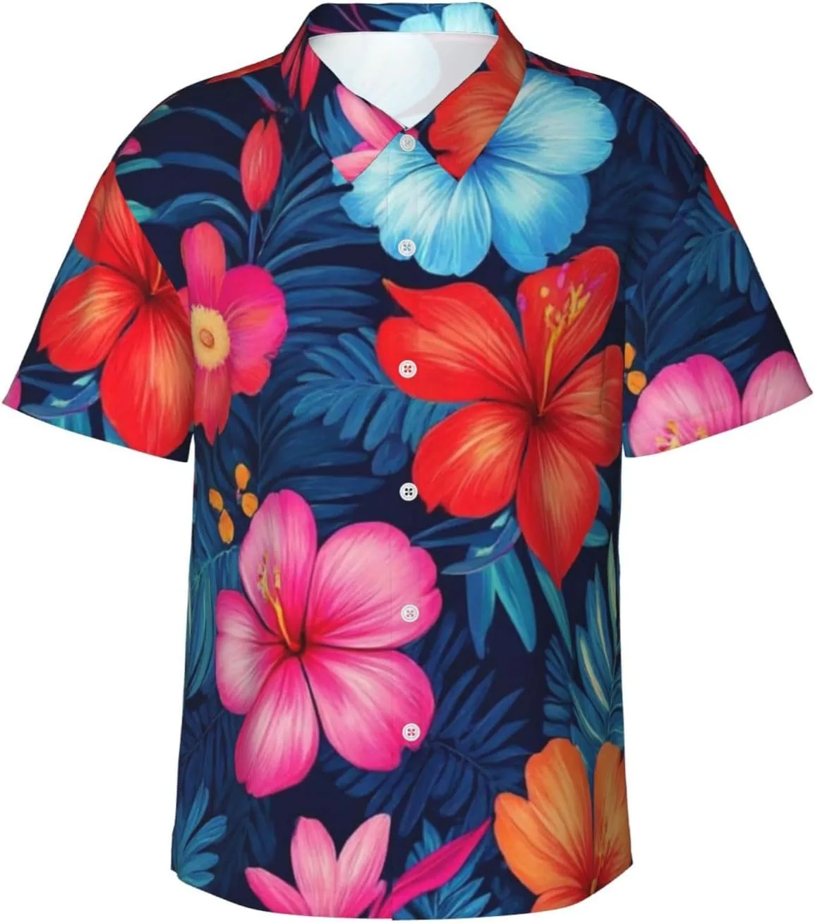 

Короткий рукав Casual Hawaiian рубашка для мужчин WOEZKEX