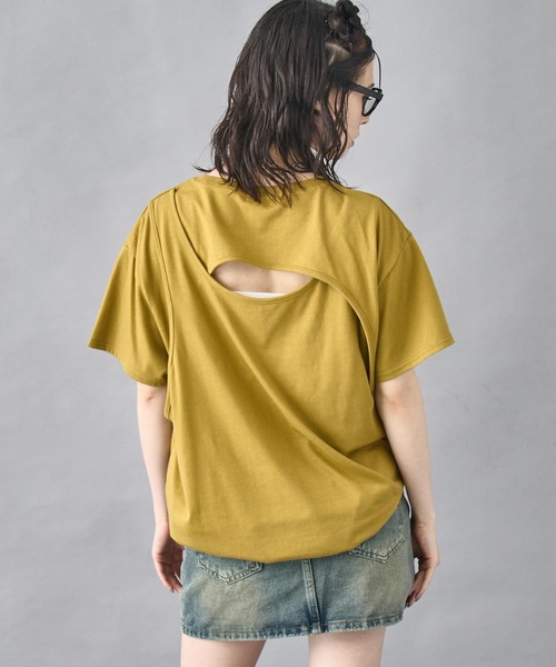 

Футболка с открытой спиной ANAP, горчичный