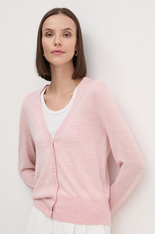 

Шерстяной кардиган Tommy Hilfiger, розовый