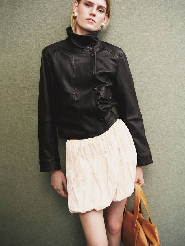 

Кожаная куртка Comme Pure Mango, Brown