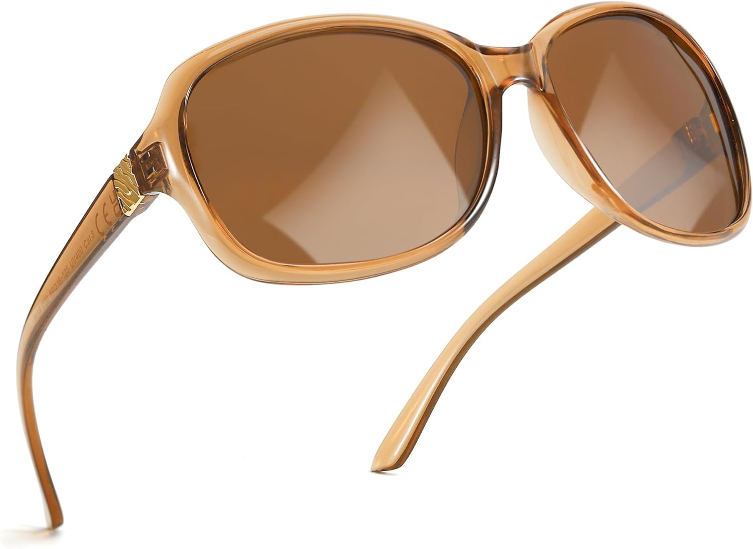 

Поляризованные солнцезащитные очки SIPHEW для женщин | Винтажные квадратные солнцезащитные очки с защитой от УФ-излучения UV400 | Женские солнцезащитные очки с обтекаемой формой, A33 Clear/Tea Polarized Sunglasses