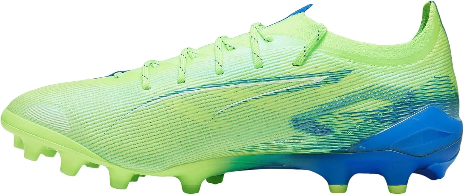 Кроссовки PUMA Ultra 5 Ultimate AG Light Out унисекс, белый/зеленый — фото 2