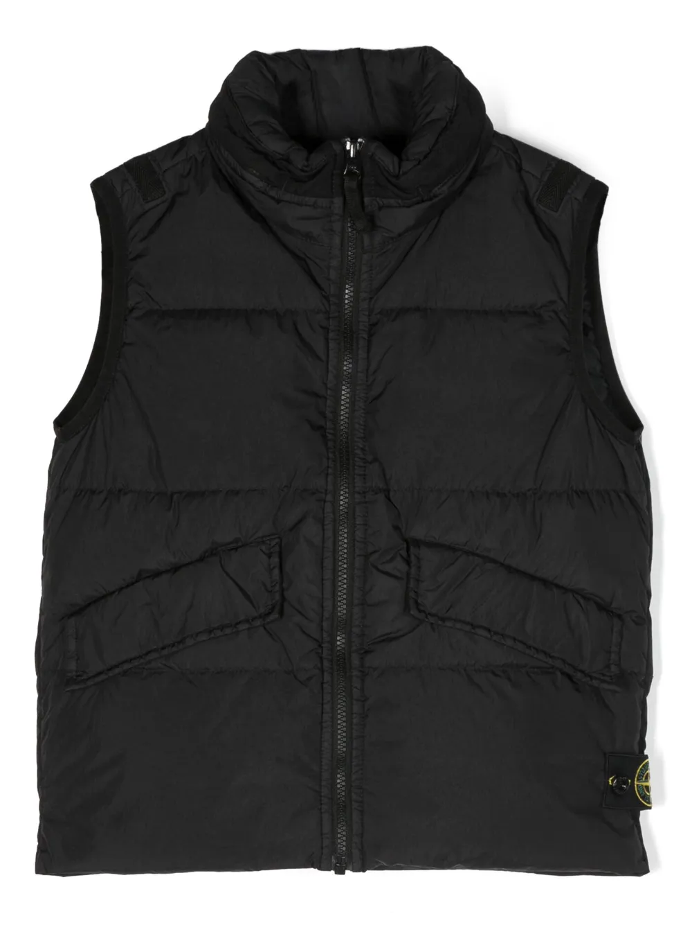 

Стеганый жилет с логотипом Compass Stone Island Junior, черный