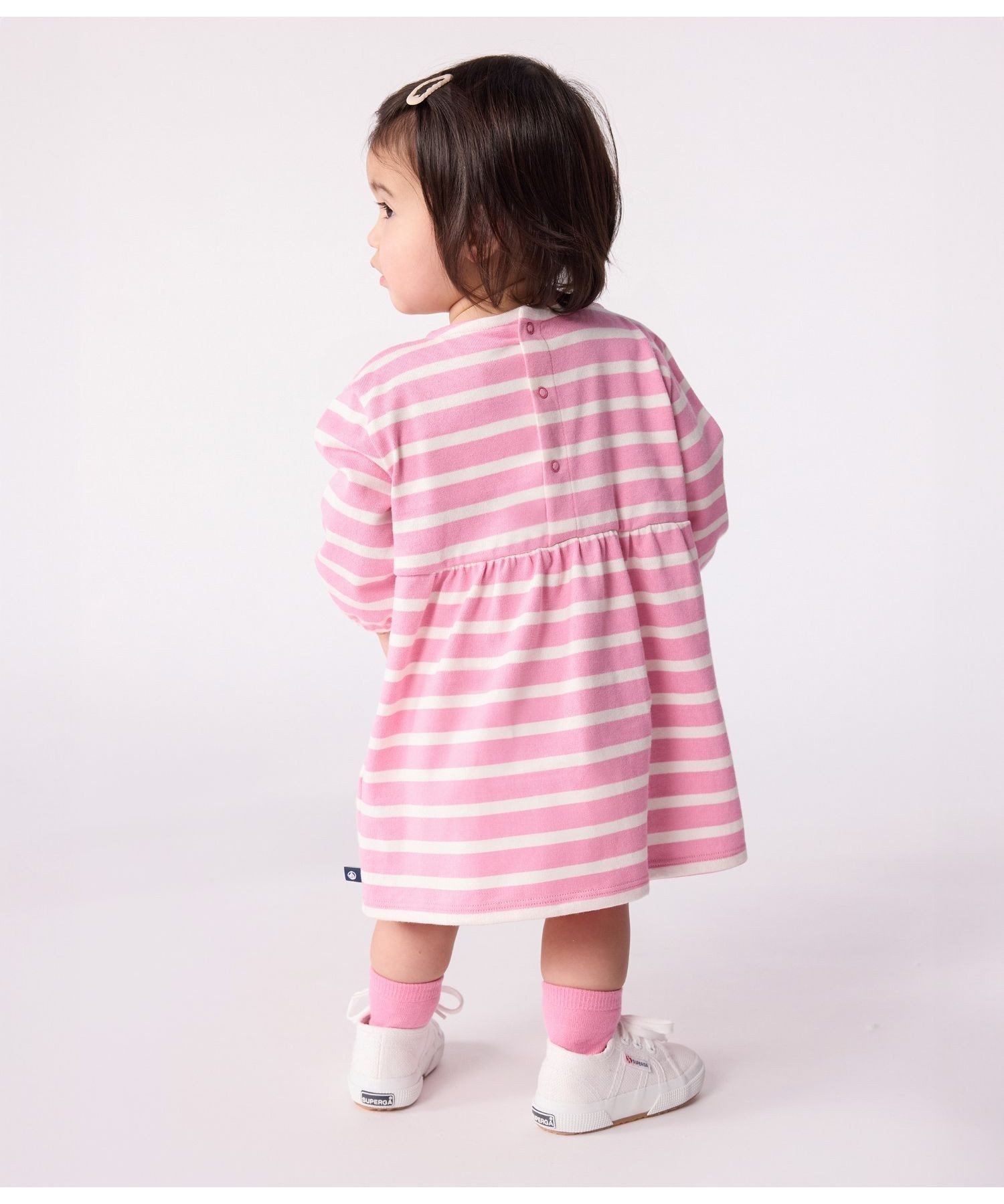 Платье один кусочек Petit Bateau, Pink/Off-white — фото 2