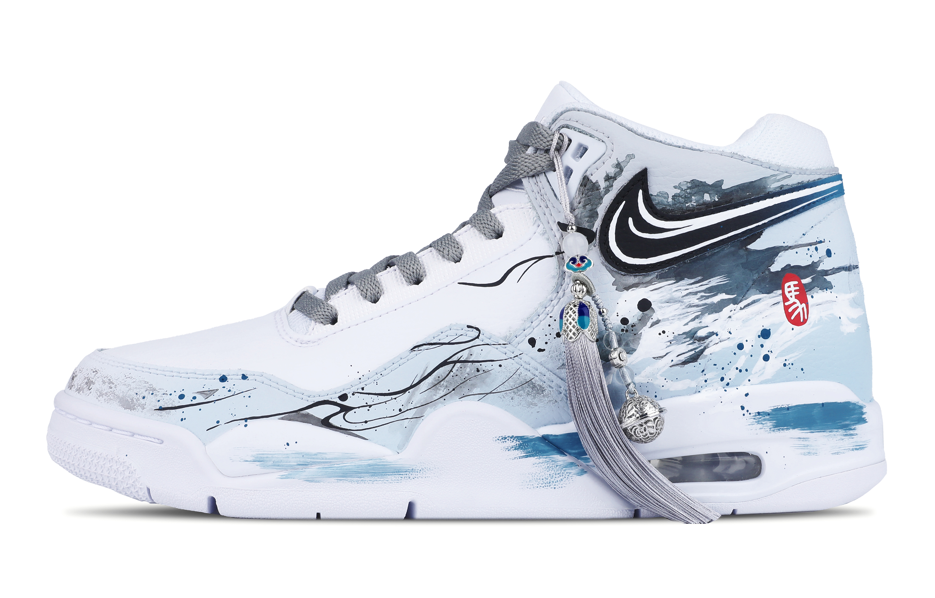 

Nike Кроссовки баскетбольные Mid top Flight Legacy Vintage Unisex White Blue