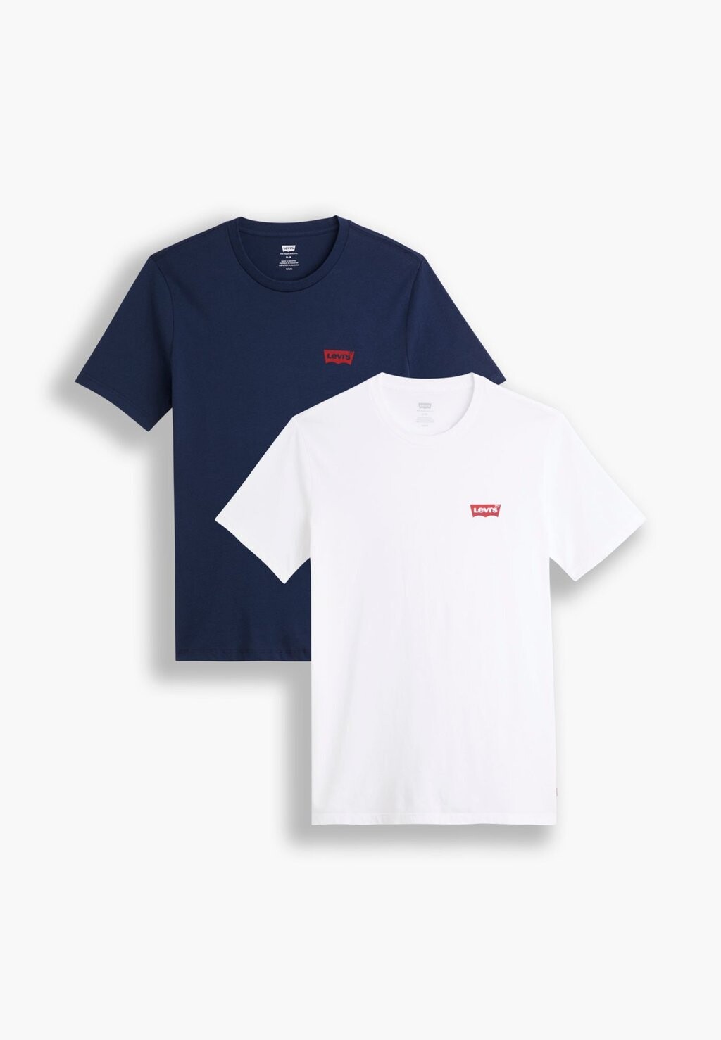 Базовая футболка Crewneck Graphic 2 Pack Levi's, белая/темно-синяя — фото 3