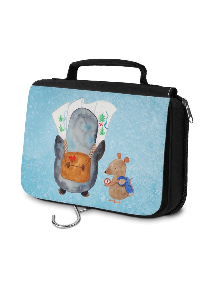 

Mr. & Mrs. Panda Косметичка Penguin & Mouse Hiker без надписи, ледяного синего цвета