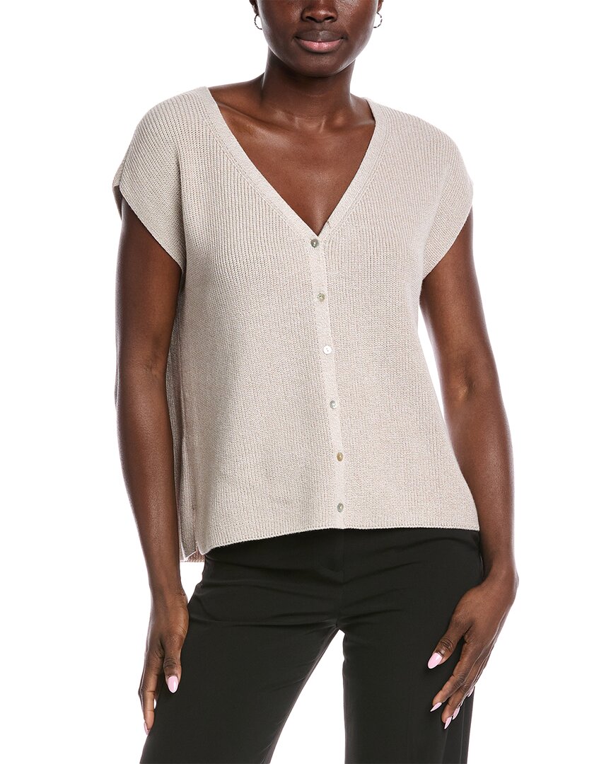 

Жилет с V-образным вырезом EILEEN FISHER, Tan