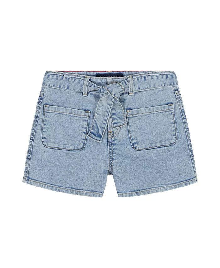 

Джинсовые шорты с поясом для девочек больших размеров Tommy Hilfiger, синий