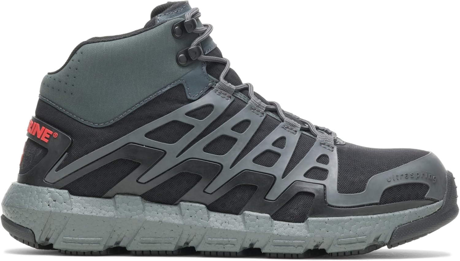 

Мужские кроссовки Wolverine Rev Durashocks с композитным носком и противоскользящей подошвой, 7 Charcoal