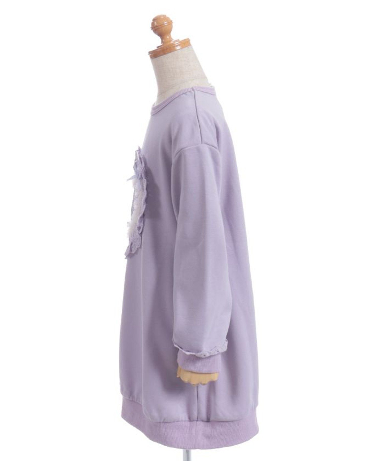 Платье с аппликацией в виде сердечек Axes femme kids, Lavender — фото 3