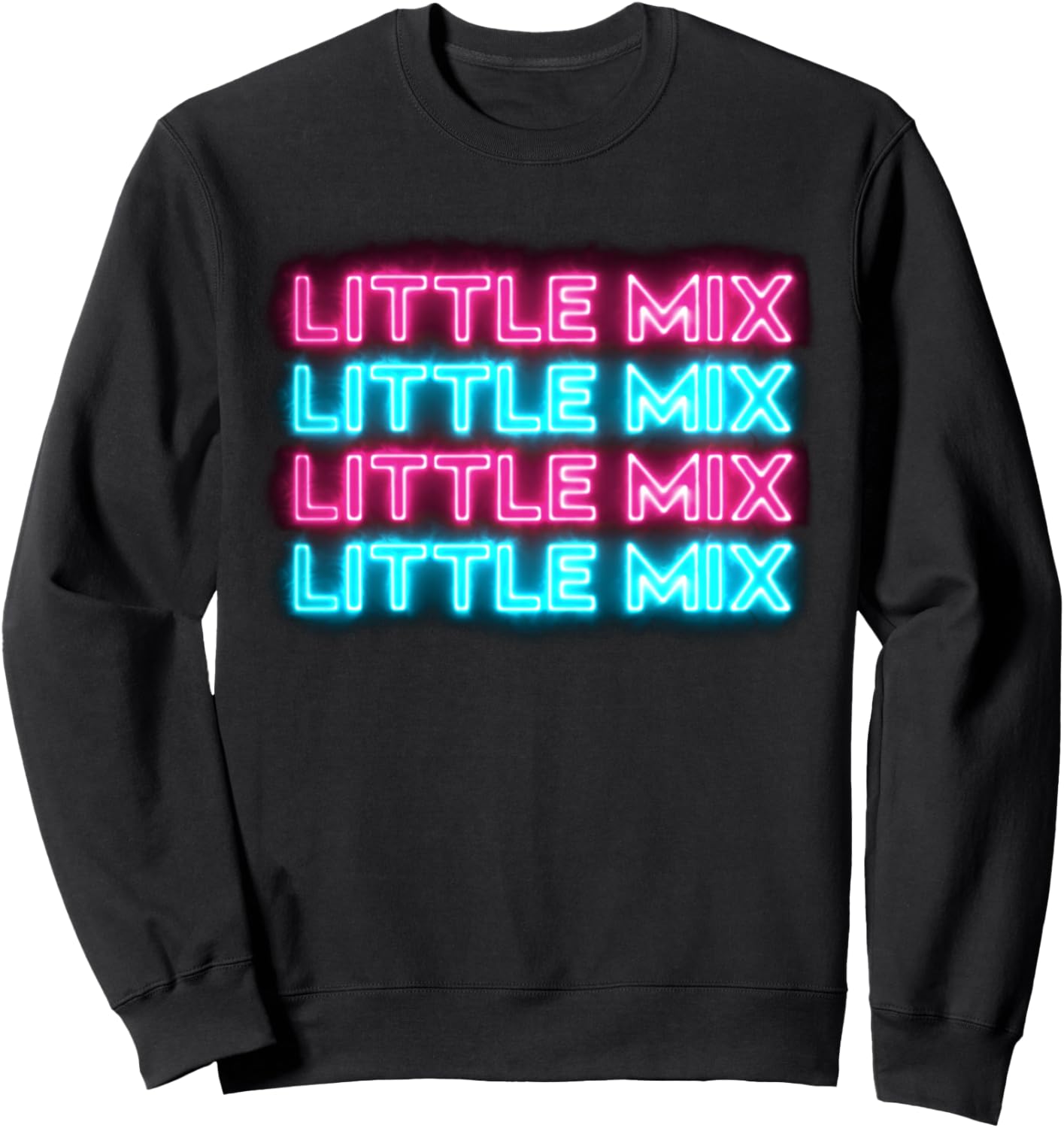 

Толстовка с повторяющимся неоновым логотипом Little Mix, черный