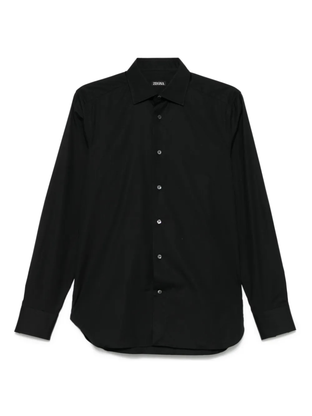 

Поплиновая рубашка Zegna, черный