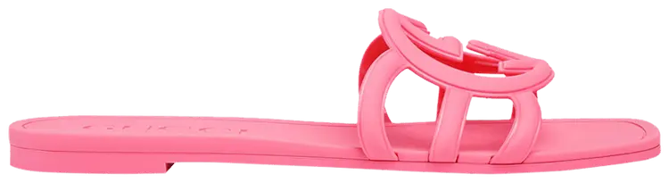 Сандалии Gucci Wmns Interlocking G Slide Sandal 'Dark Pink', розовый