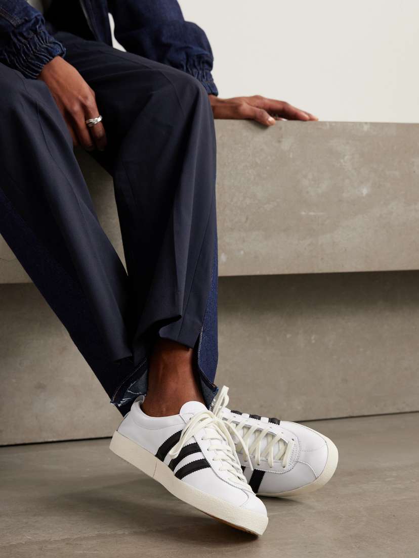 Кроссовки Blanc из кожи Adidas Originals, белый — фото 2