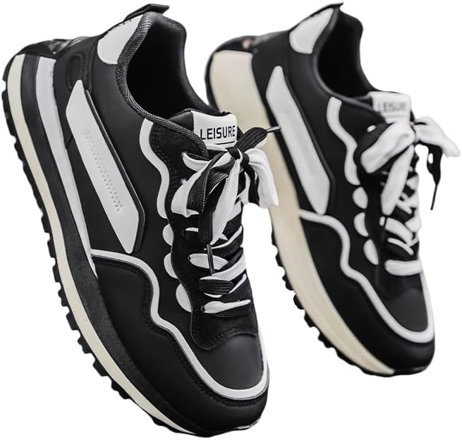 

Мужские стильные повседневные кеды с удобными шнурками и мягкой подошвой, подходят для прогулок на свежем воздухе и деловых поездок в любое время года Hoalox, черный