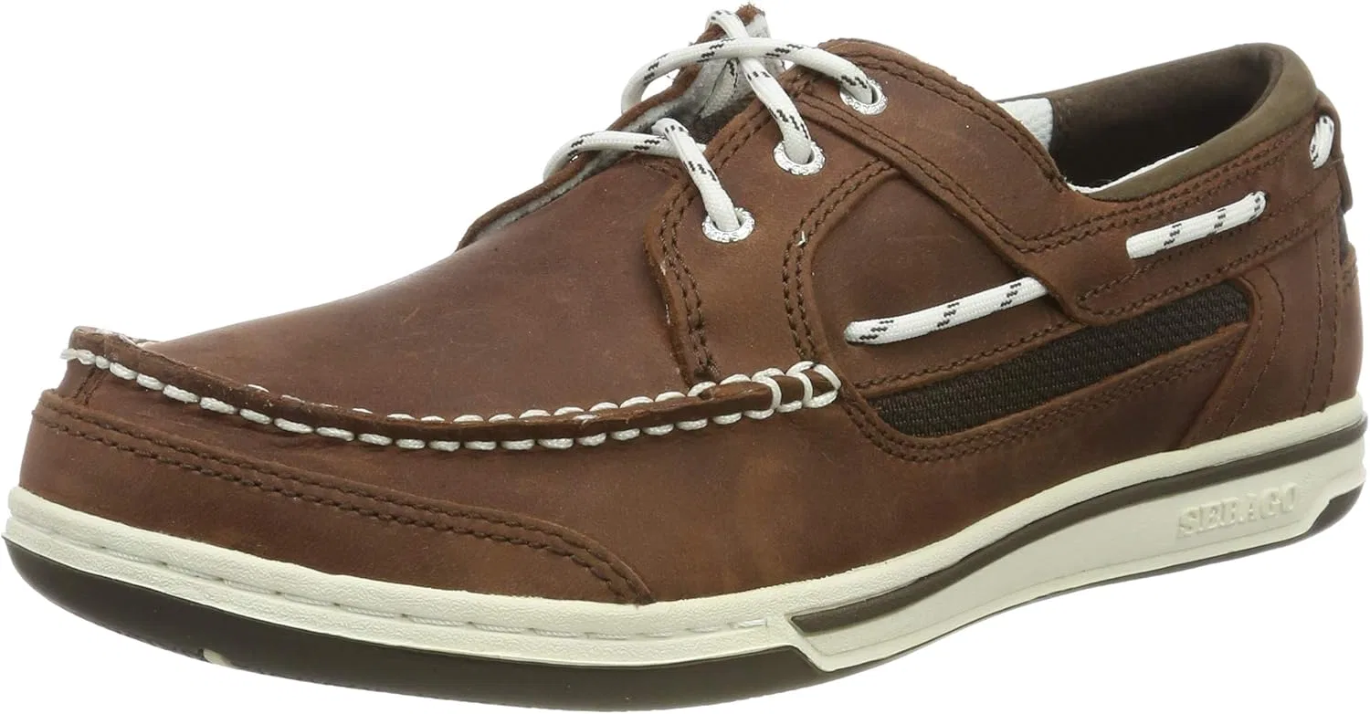 Мужские лодочные туфли Sebago Docksides Portland Crazy H, Brown Dark Brown 983