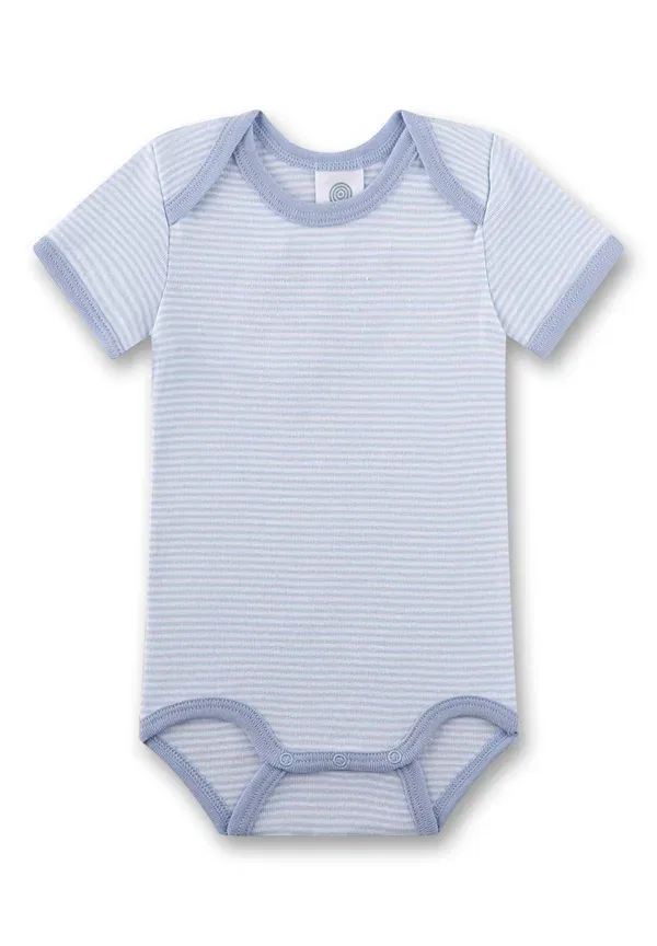 Боди Sanetta, модель Baby body (doppelpack) kurzarm weiss ringel, синий — фото 3