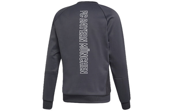 Толстовка adidas Logo Printing Bayern Munich Soccer/Football Sports Pullover Gray, серый — фото 2