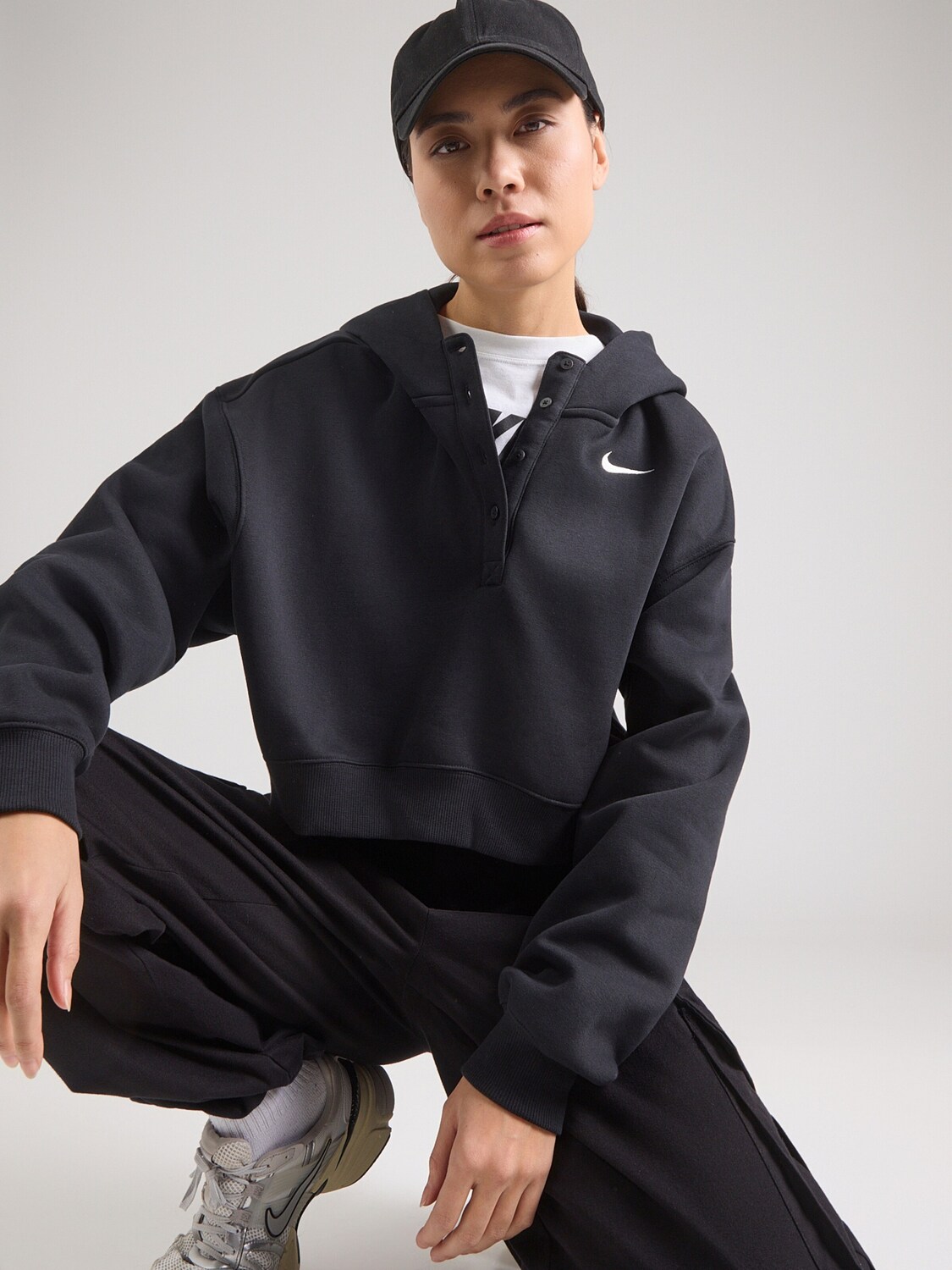 Nike Sportswear Толстовка 'PHNX FLC' в черном цвете — фото 4